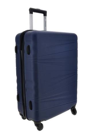 Trolley Valigia piccola rigida blu con 4 ruote Prima riga PR190/P