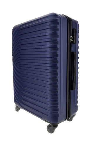 Trolley Valigia Grande rigida blu 4 ruote Prima riga PR191/G