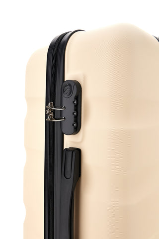 Valigia Trolley Medio Beige Rigido con 4 Ruote Prima riga PR196/M