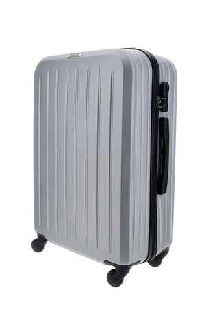 Trolley medio argento rigido con lucchetto a combinazione Prima riga PR201/M