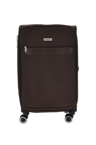 Valigia trolley piccola marrone con ruote girevoli Mrzm DH SOFT P