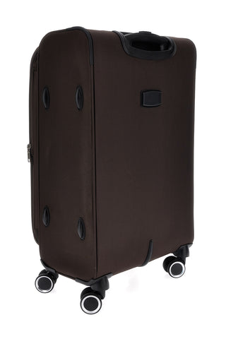 Valigia trolley piccola marrone con ruote girevoli Mrzm DH SOFT P