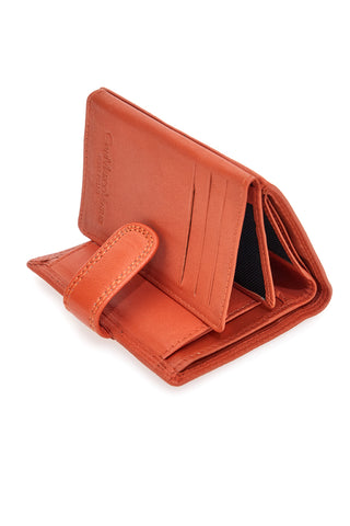 Portafoglio Arancione In Pelle GianMarco Venturi 80-U108