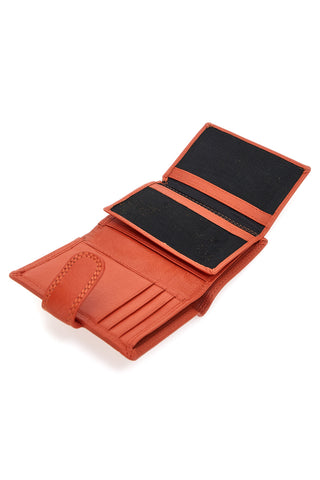 Orangefarbene Herren-Lederbrieftasche GianMarco Venturi 80-U109