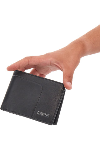 Portafoglio nero Lancetti DEVON con porta documenti