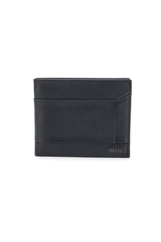 Schlanke schwarze Geldbörse aus echtem Leder Jaguar PF825-4