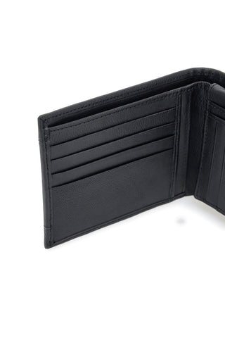 Schlanke schwarze Geldbörse aus echtem Leder Jaguar PF825-4