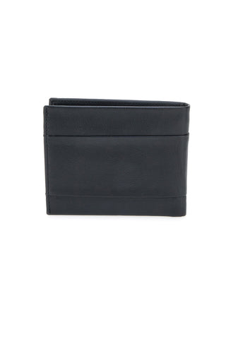 Schlanke schwarze Geldbörse aus echtem Leder Jaguar PF825-100