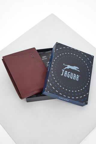 Herren-Geldbörse Wein Echtes Leder Jaguar PF827-1