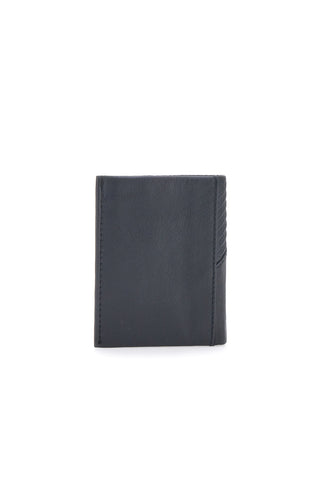 Portafoglio nero in vera pelle con porta carte Navigare PF881-94