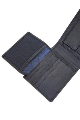 Schwarze Geldbörse aus echtem Leder mit RFID-Schutz Lancetti LL25W-768-04