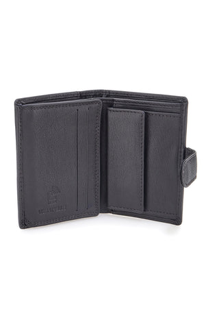 Portafoglio marrone con chiusura a bottone Lancetti LL25W-760-82