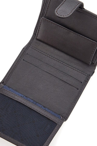 Portafoglio marrone con chiusura a bottone Lancetti LL25W-760-82