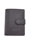 Portafoglio marrone con chiusura a bottone Lancetti LL25W-760-82