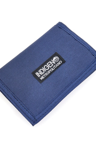 Blaue Geldbörse mit Klettverschluss Metropolitan Indigenous IM21603-A