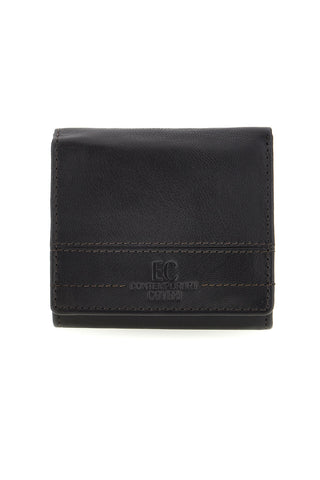 Schwarze Ledergeldbörse mit RFID-Schutz Enrico coveri EC26S-762-45