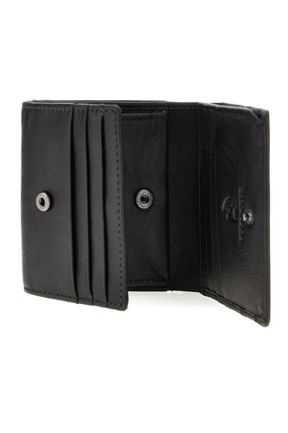 Schwarze Ledergeldbörse mit RFID-Schutz Enrico coveri EC26S-762-45