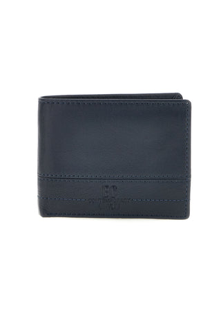Marineblaue Leder Geldbörse mit Logo Enrico coveri EC26S-762-44