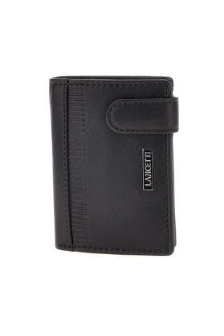 Portafoglio Verticale Nero in Pelle con Protezione RFID Lancetti LL26S-766-82