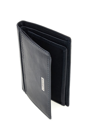 Portafoglio Verticale Blu Navy in Pelle con Protezione RFID Lancetti LL26S-766-72