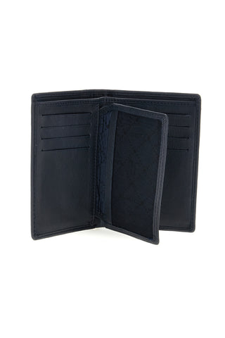 Portafoglio Verticale Blu Navy in Pelle con Protezione RFID Lancetti LL26S-766-72