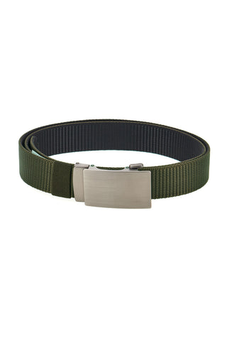 Cintura Verde Militare in Tessuto con Fibbia Automatica Indigeno Metropolitano PITTF63-A