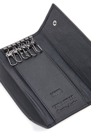 Jaguar Schlüsselanhänger, Echtleder, Schwarz, PF869-16/JAG