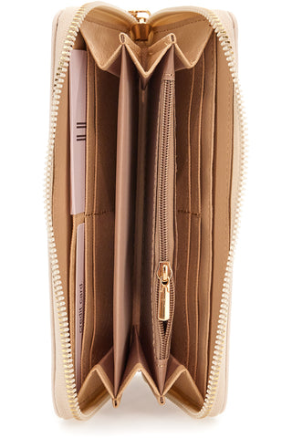 Beige Geldbörse mit farbigen CURSAL-Händedetails