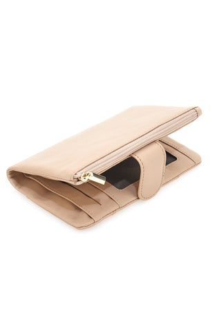 Portafoglio Beige con Clip e Cerniera Porta Monete JAGUAR TPF882