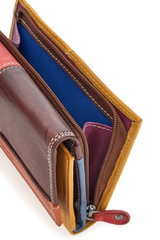 Mehrfarbige Geldbörse mit Reißverschluss und Fächern Naj-oleari 2438