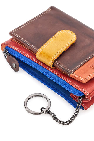 Naj-oleari 1938 mehrfarbiges Portemonnaie mit Reißverschluss und Schlüsselanhänger