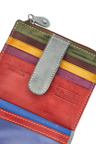 Naj-oleari 1935 mehrfarbiges Portemonnaie mit Reißverschluss