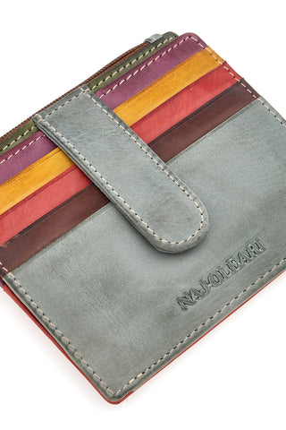 Naj-oleari 1935 mehrfarbiges Portemonnaie mit Reißverschluss