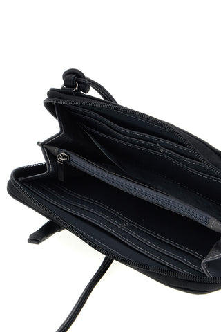 Portafoglio nero con tracolla Renato balestra 62164A/P