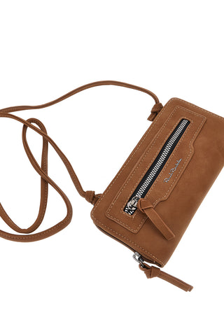 Portafoglio marrone con tracolla Renato balestra 62164A/P
