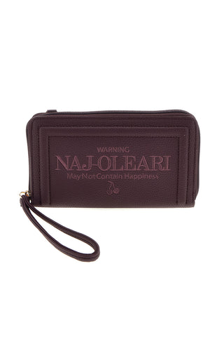 Portafoglio bordeaux con logo frontale Naj-oleari 62150/P