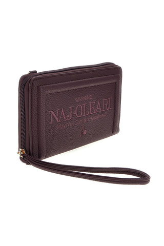 Portafoglio bordeaux con logo frontale Naj-oleari 62150/P