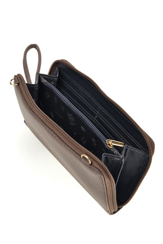 Portafoglio Tortora con Zip e Tracolla Naj-oleari 62150/P