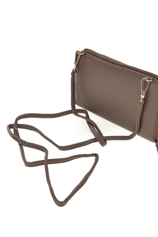 Portafoglio Tortora con Zip e Tracolla Naj-oleari 62150/P