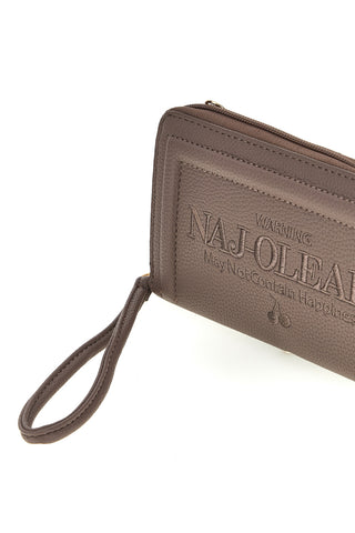 Portafoglio Tortora con Zip e Tracolla Naj-oleari 62150/P