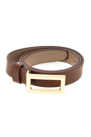 Brauner Gürtel mit rechteckiger Schnalle First Lady WIS 0149 G