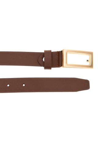 Brauner Gürtel mit rechteckiger Schnalle First Lady WIS 0149 G