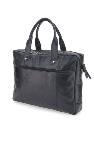 Aktentasche aus Leder NBG 333-1 Schwarz