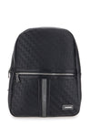 Zaino in pelle nera con tasche interne LANCETTI CARIUS