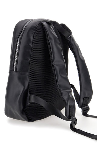 Zaino in pelle nera con tasche interne LANCETTI CARIUS