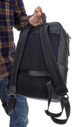 Zaino Nero Multiscomparto Con Tasca Porta Pc In Vera Pelle B. Cavalli 1150IBC1294