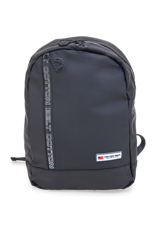 Schwarzer Rucksack mit verstellbaren Schultergurten Baumwollgurt K19-017-B051