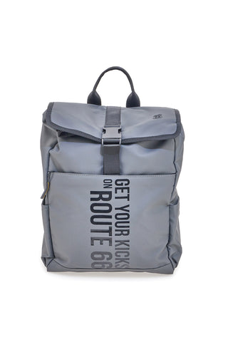 Zaino grigio con chiusura roll top Route 66 62141/SETRR/L