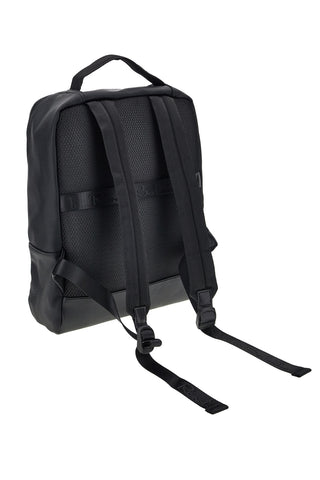 Schwarzer Stoff-Rucksack mit Fronttaschen und PC-Fach Renato Balestra COB 61991/L/SRBU7