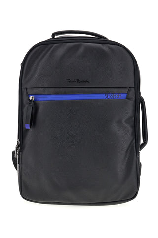 Schwarzer Rucksack mit blauen Details und PC-Fach Renato Balestra COB 62140/L/SRBU6